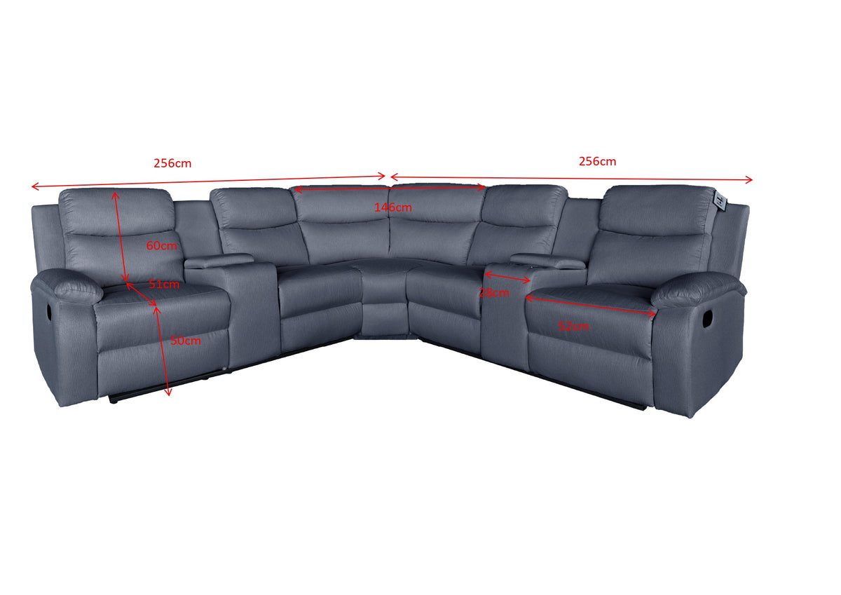Ravello 5 Seater Recliner Sofa