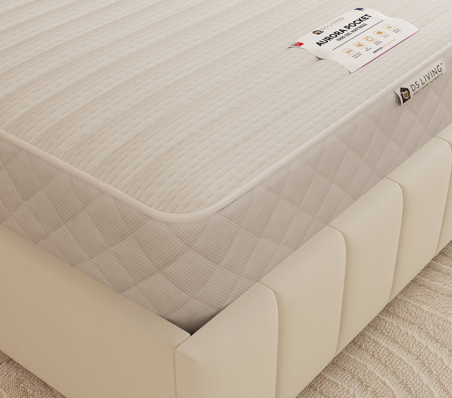 Sanctuary Gel Enhanced 1000 Pocket Sprung Hybrid Mattress - Aurora by DS Living
