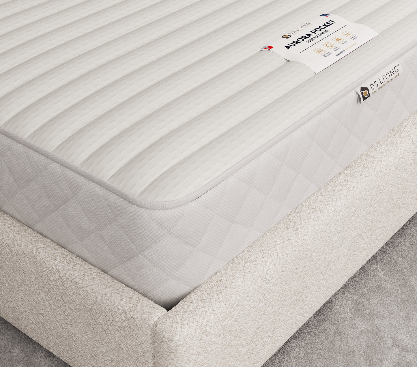 Serenity 1000 Pocket Sprung Mattress with Comfort Layers- Aurora by DS Living