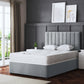 AMELIA UPHOLSTERED PANEL DIVAN BED WITH OPTIONAL MATTRESS