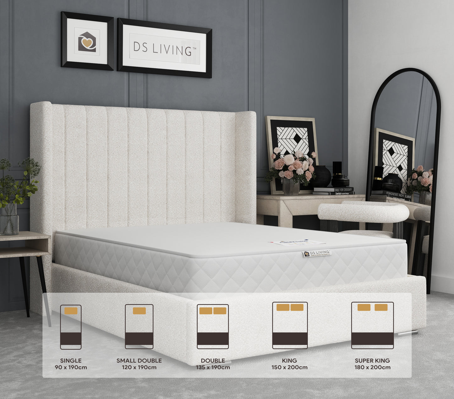 Soothe 12.5 Bonnell Spring Mattress with Reflex Foam Layers - Aurora by DS Living