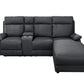Sorento 3 Seater Leather Left Hand Corner Recliner Sofa