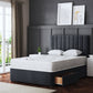 AMELIA UPHOLSTERED PANEL DIVAN BED WITH FOUR DRAWERS AND OPTIONAL MATTRESS