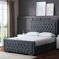 ALLEGRA UPHOLSTERED BED WITH OTTOMAN GAS LIFT AND OPTIONAL MATTRESS