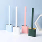 Silicone Toilet Brush w/ Wall Mount and Hygienic Basin
