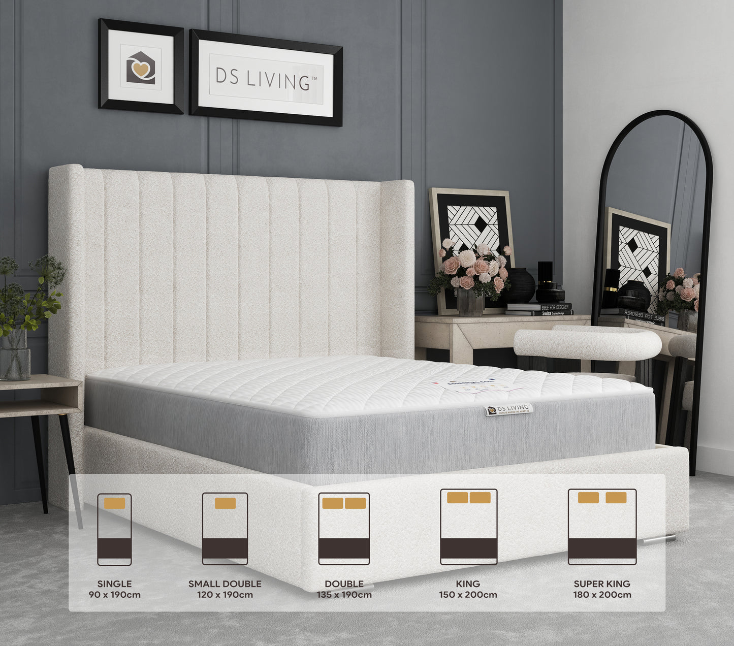 Tranquil 13.5 Bonnell Spring  Mattress with Gel Comfort Layer - Essentials by DS Living