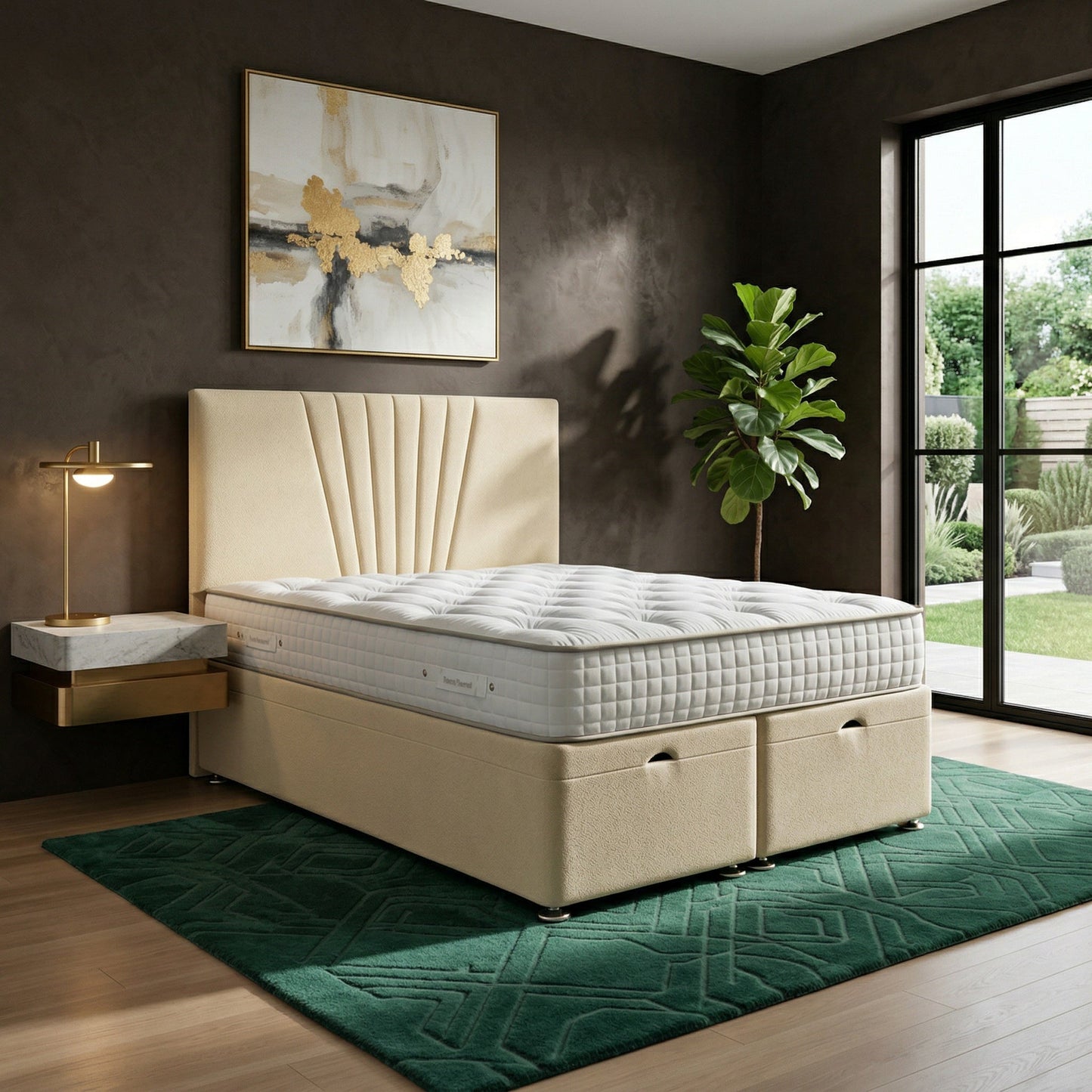 Vesper Divan Ottoman Gas Lift Storage Bed