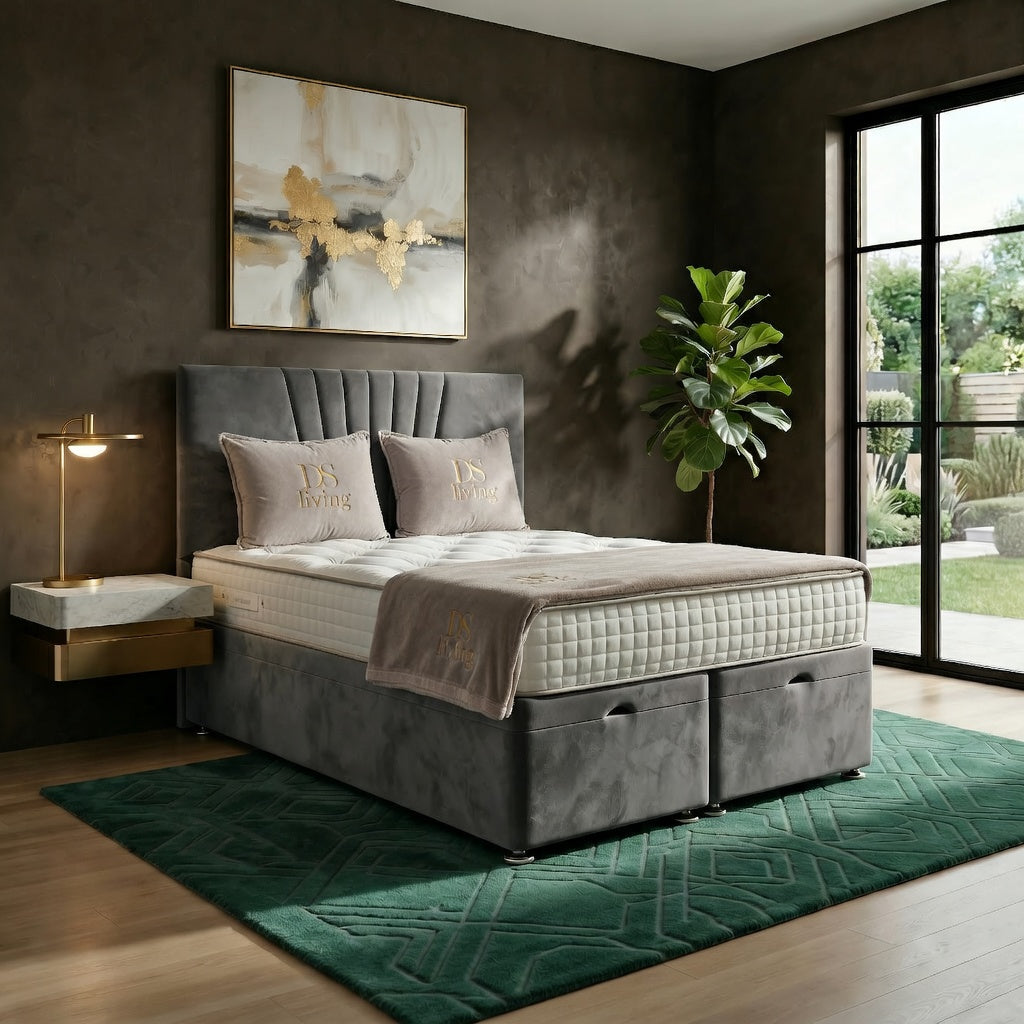 Vesper Divan Ottoman Gas Lift Storage Bed