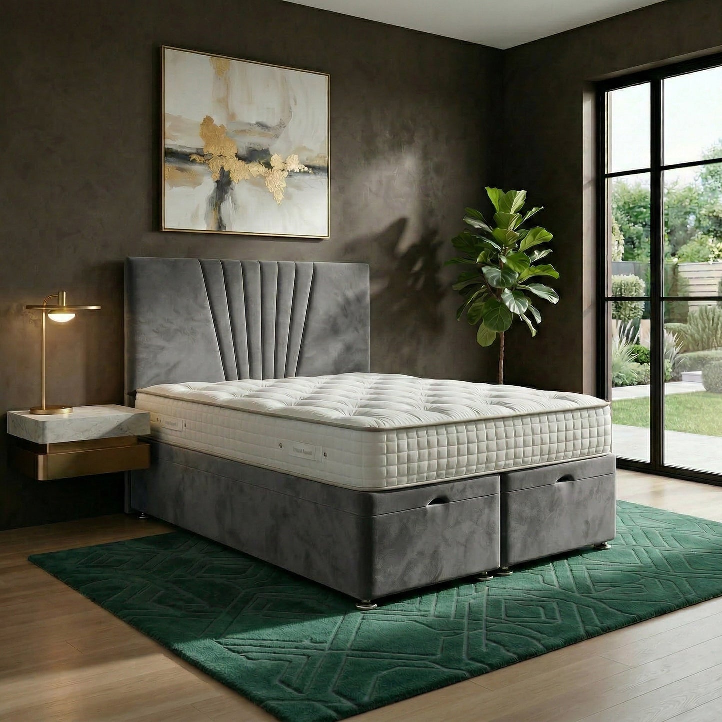 Vesper Divan Ottoman Gas Lift Storage Bed