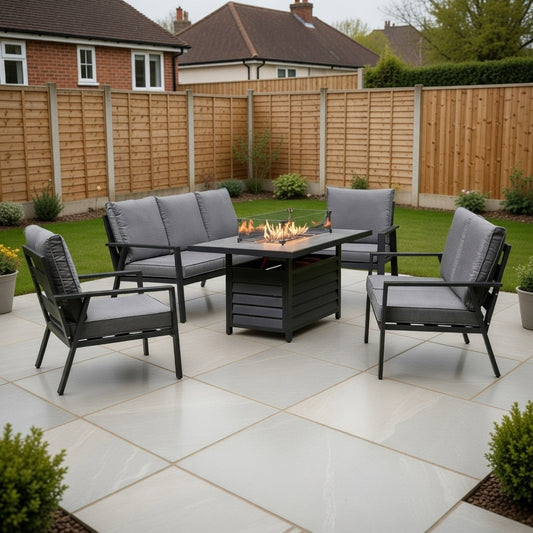 Aluminium Firepit Sofa Set