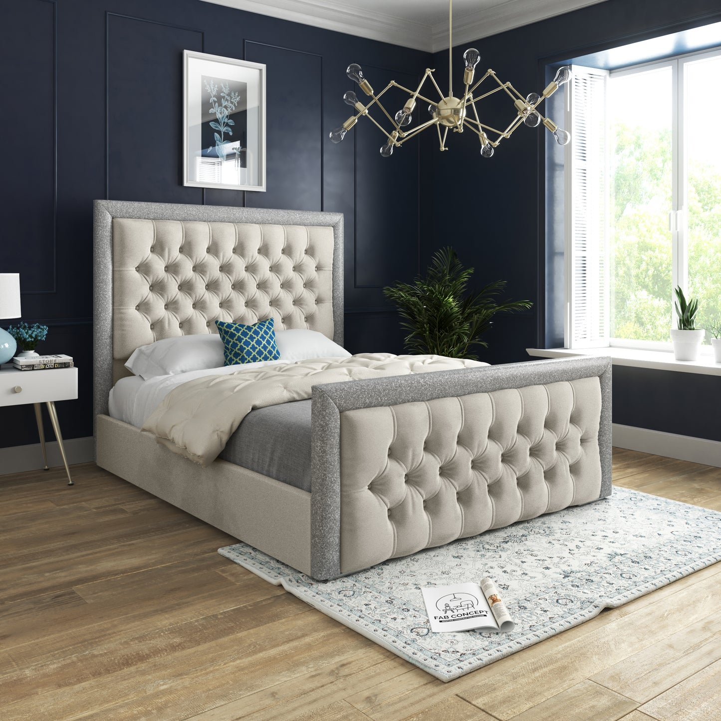 Cheltenham Upholstered Soft Velvet Bed