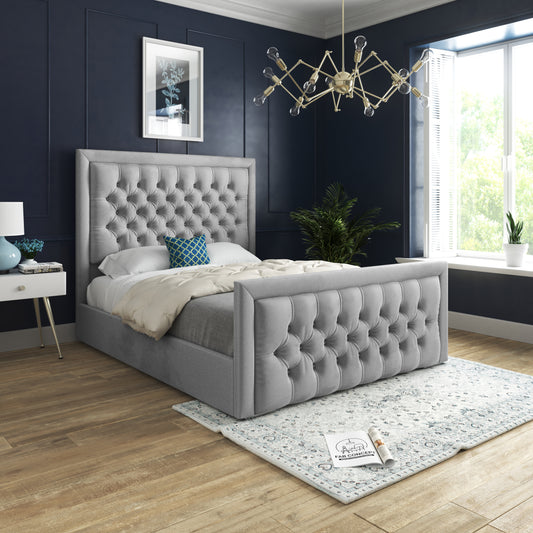 Kingston Upholstered Soft Velvet Bed with 8" Pureflex Mattress