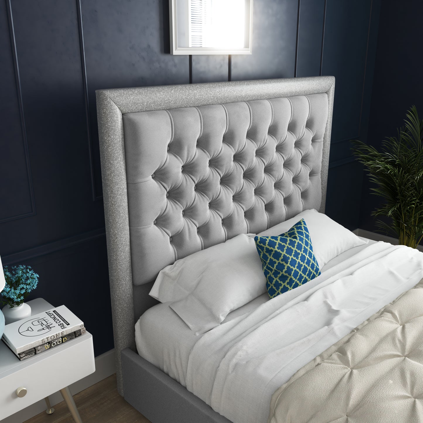 Cheltenham Upholstered Soft Velvet Bed