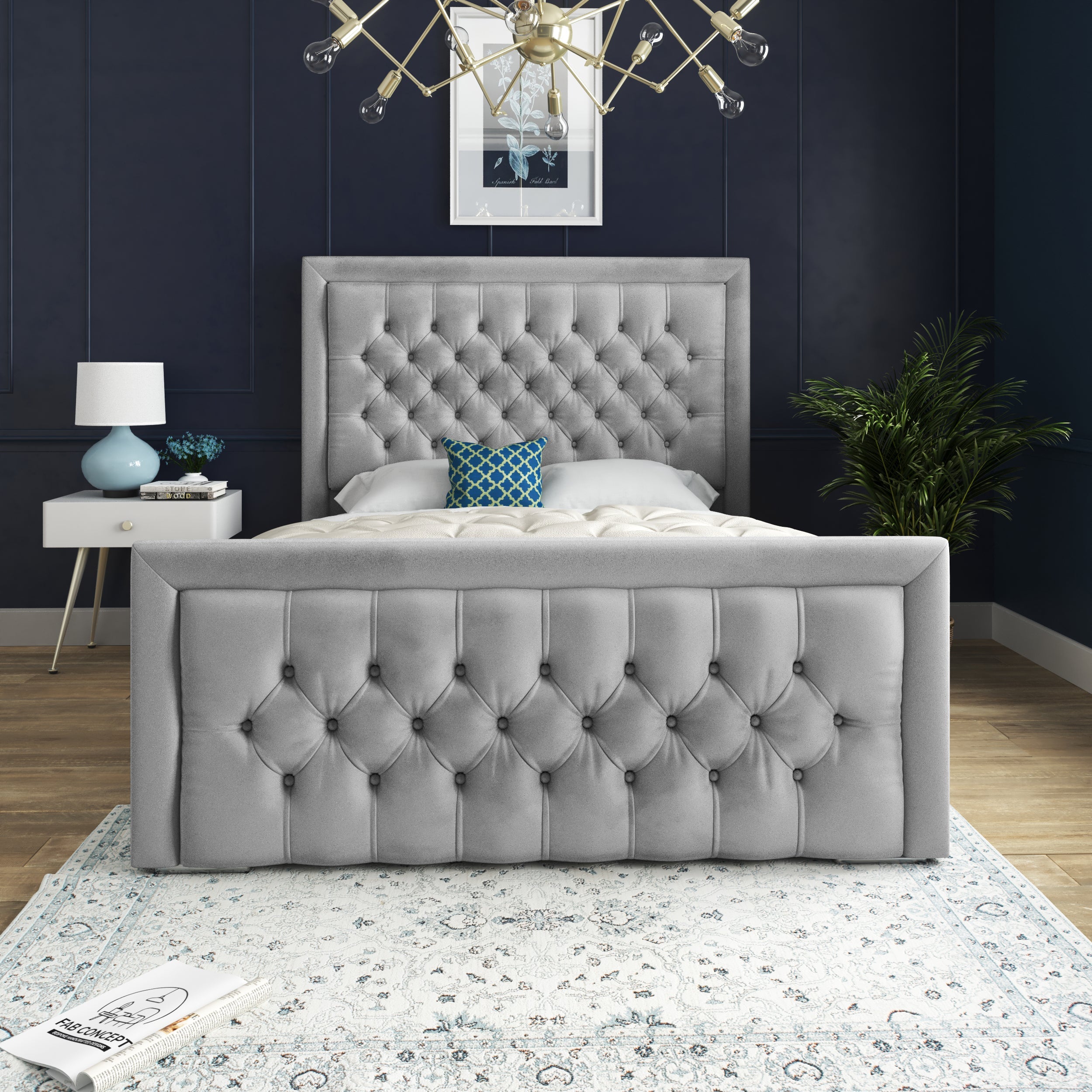 Kingston Upholstered Soft Velvet Bed