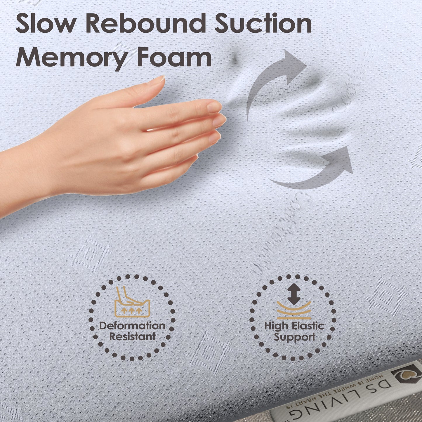 DS Living Essentials Memory Foam Mattress Topper 5cm