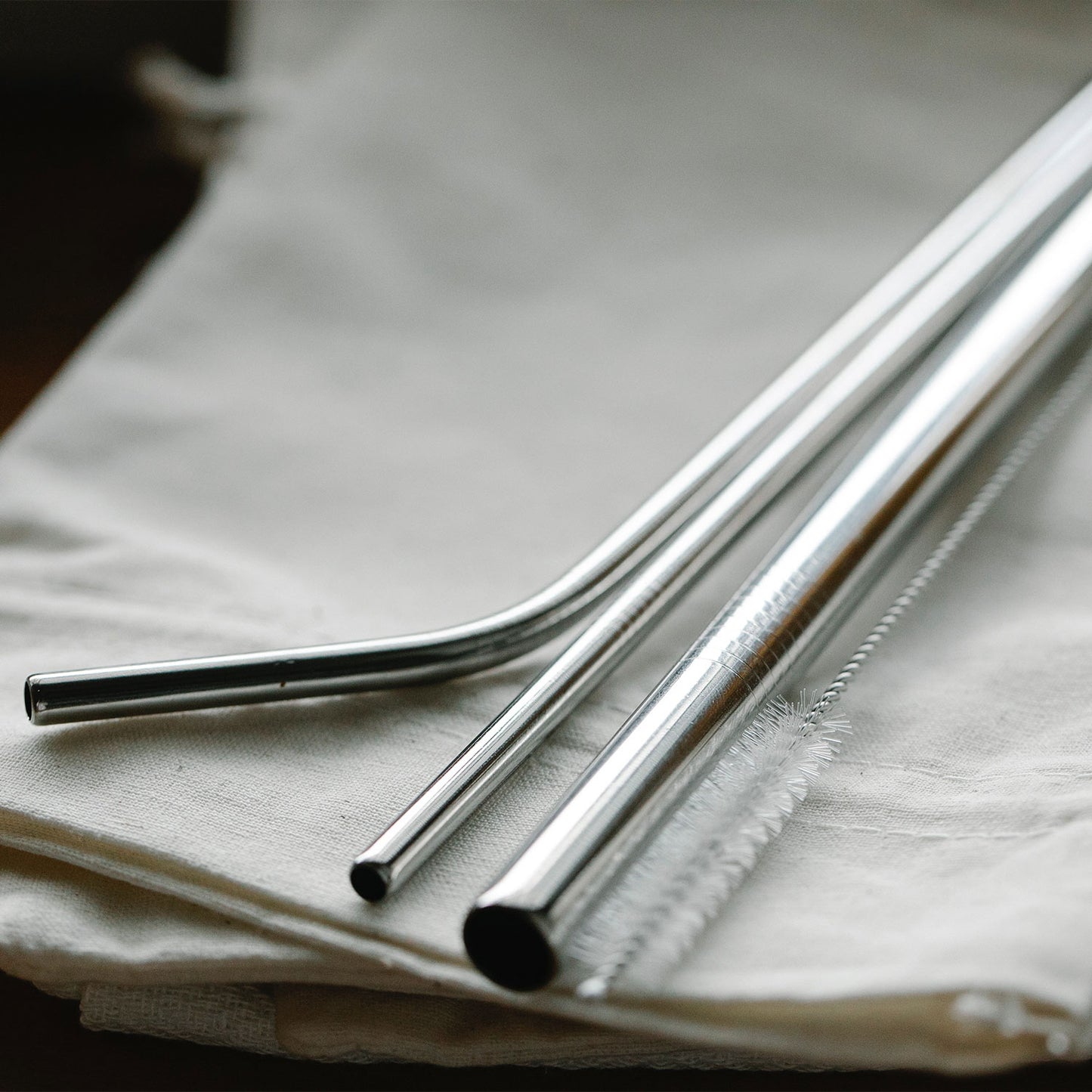 Quench Silver Stainless Steel Eco-Friendly Reusable Drinking Straws
