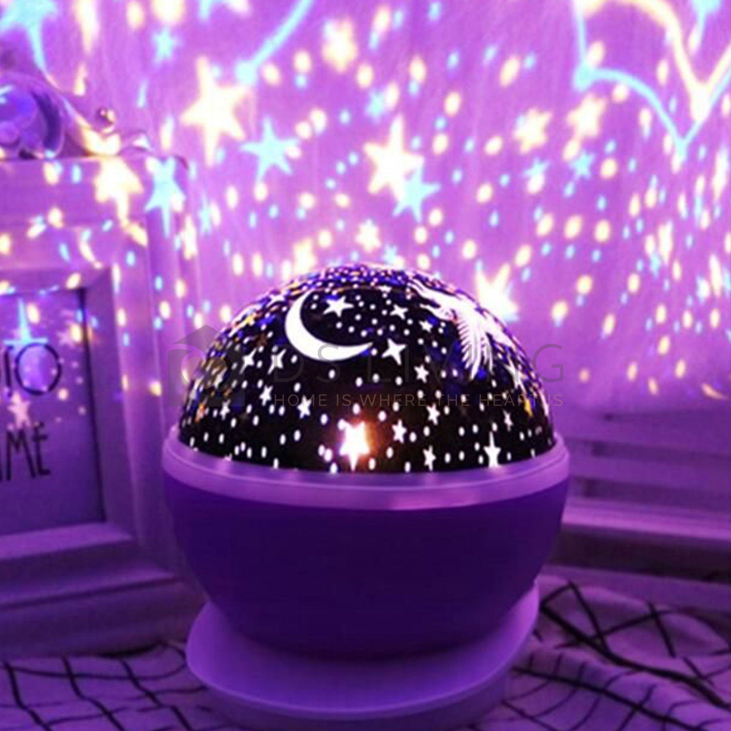 Starry Night Light Projector Star Sky Moon Lamp Kids Bedroom