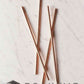 Rose Gold Set of 5 Stainless Steel Eco-Friendly Reusable Drinking Straws
